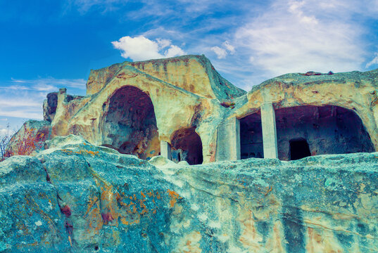 Antique cave city Uplistsikhe, Georgia, Europe.