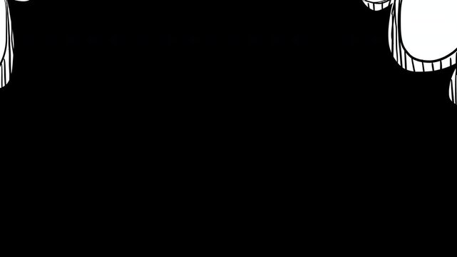 Smoke cartoon transition for creative motion graphics and character animation