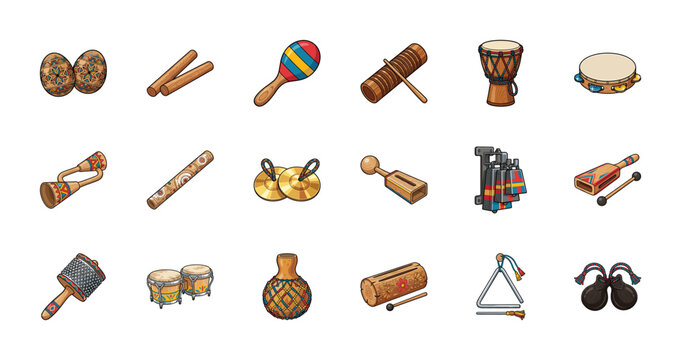 Folk Music Percussion Instrument Set