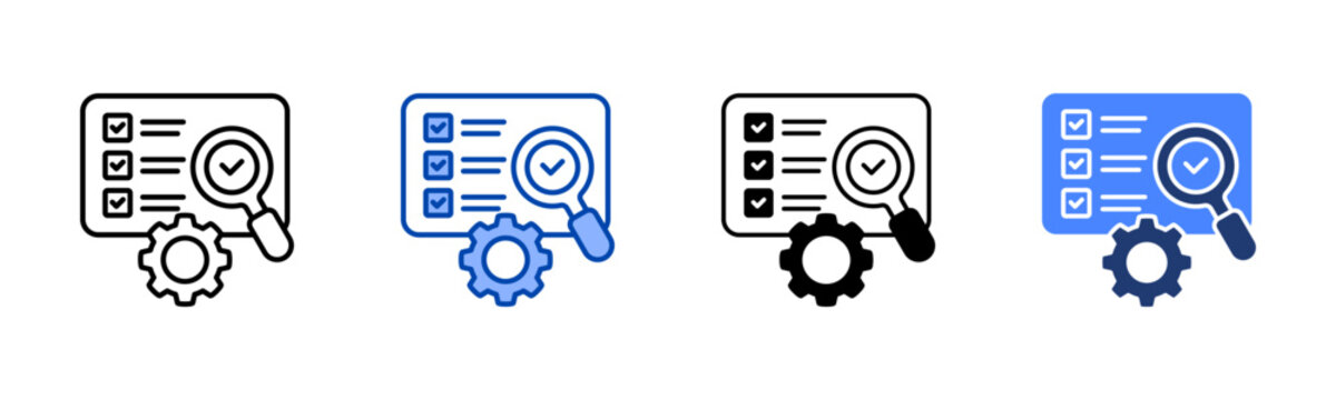 Program Evaluation  Icon with Style Variations