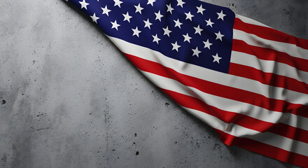 Fototapeta premium Honoring heroes a solemn memorial day image of the american flag for remembrance
