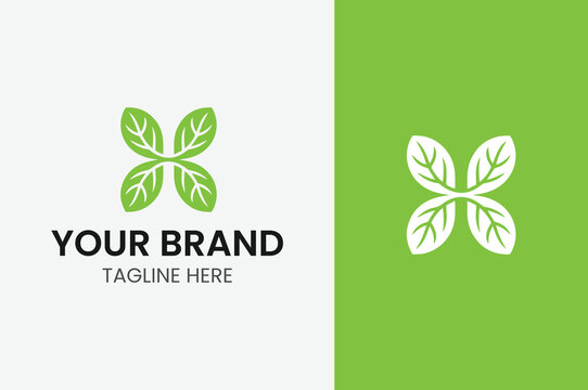 H + Leaf Logo , Letter H Logo , Herbal Logo , Leaf Logo , Environment Logo , Nature , Beauty , Skincare