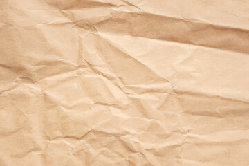 Fototapeta premium Abstract crumpled and creased recycle brown paper texture background