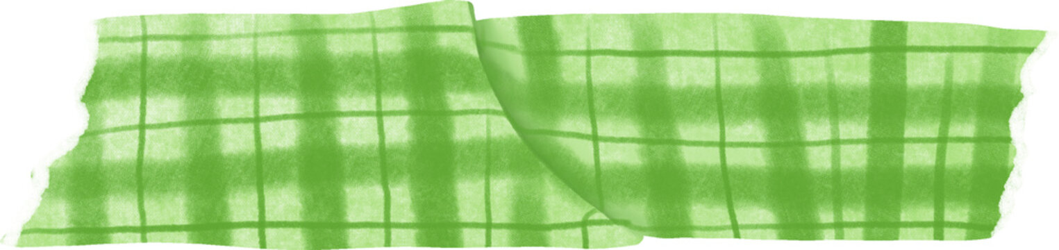 Decorative Green Polka Dot Tape Design Element. Wavy Patterned Ribbon for Creative Projects, Digital Graphics & Scrapbooking