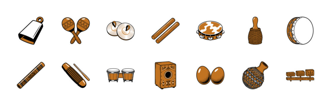 Rhythm and Percussion Instrument Vector Sheet
