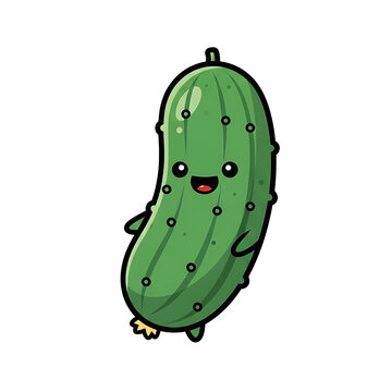 Cute Pickle Cartoon. (7)