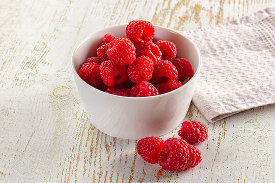 Ripe sweet juicy organic rasberry