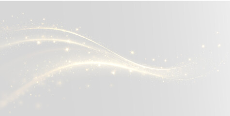Golden magic light trail glowing swirl sparkle particle effect transparent background PNG © ALEXA