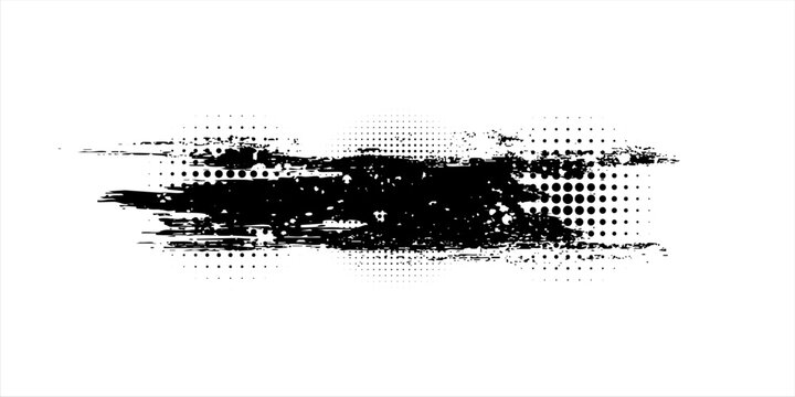 Distorted grunge layer error. Noise destroys texture. Vector trendy deformed glitch shape