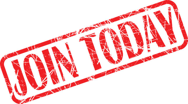 A red and white sign that says join today