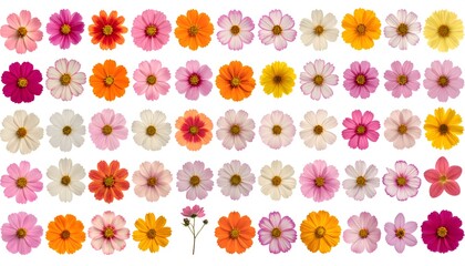 Koleksi bunga cosmos berwarna-warni