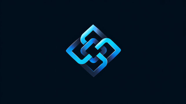 Artificial intelligence with twisted infinity Geometric Double Square technology Analysis logo vector design concept. AI technology logotype symbol for advance technology, tech company, ui, network.