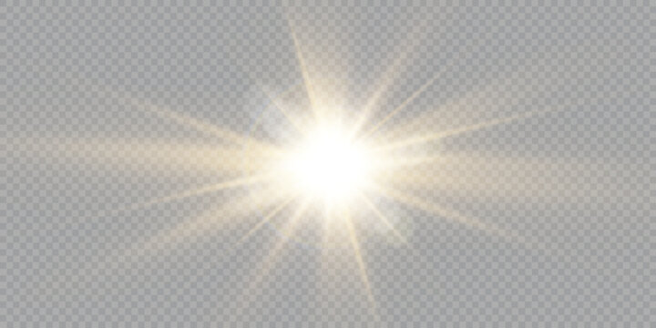 Sunlight light effect vector lens flare transparent special