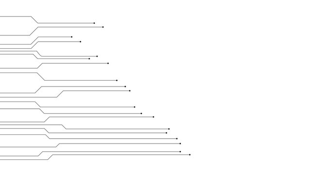 Minimal Circuit Lines Background Clean Monochrome Technology Connection Design Abstract Digital PCB Layout Template