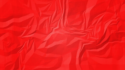 Obraz premium Abstract Red Crumpled Paper Texture Background with Wrinkled Folds, Bold Monochrome Surface Design for Branding, Poster, Packaging, Creative Wallpaper and Modern Graphic Backdrop