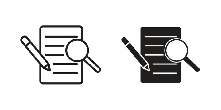 Defining icon vector flat linear pack on white background