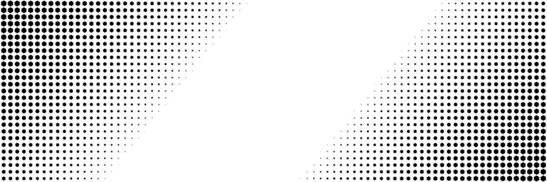 Retro comic book halftone dot pattern banner for manga style web headers and pop art graphic design