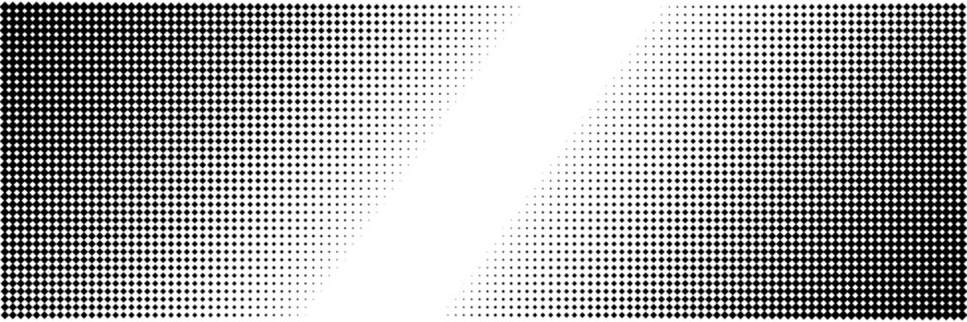 Retro comic book halftone pattern with diagonal gradient for manga screentone texture