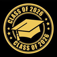 Class of 2026 graduation gold emblem © Arcady
