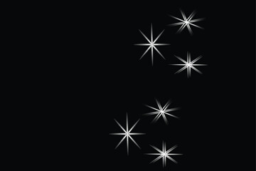 Fototapeta premium New year 2012 fireworks vector illustration with a snowflake pattern and winter stars design for a black holiday decoration ornament
