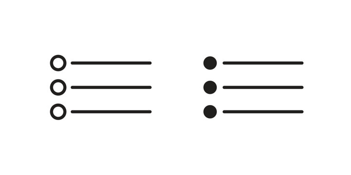 Menu icon vector flat linear pack on white background