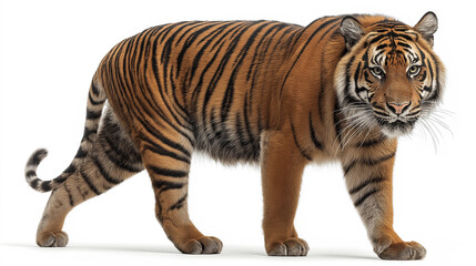 Obraz premium Close-up tiger portrait with detailed fur.