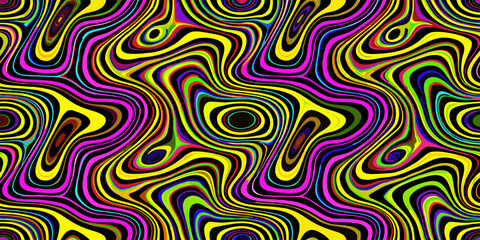 Obraz premium Vibrant swirling abstract pattern with a psychedelic colorful aesthetic
