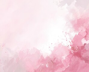 Obraz premium Abstract watercolor painting with soft pink hues, blurred edges, and textural elements