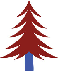 Obraz premium christmas tree vector illustration