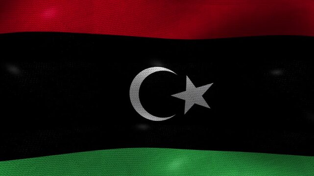 Libya Libyan Flag Textured Background Waving