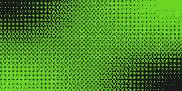 Green bitmap effect background. Gradient green pixel pattern. Retro 8bit art. Glitch dither design for retro arcade or digital wallpaper. Vector creative concept.