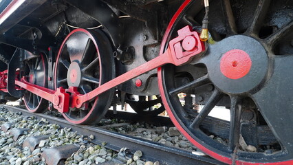 steam locomotive wheels © wahid HA
