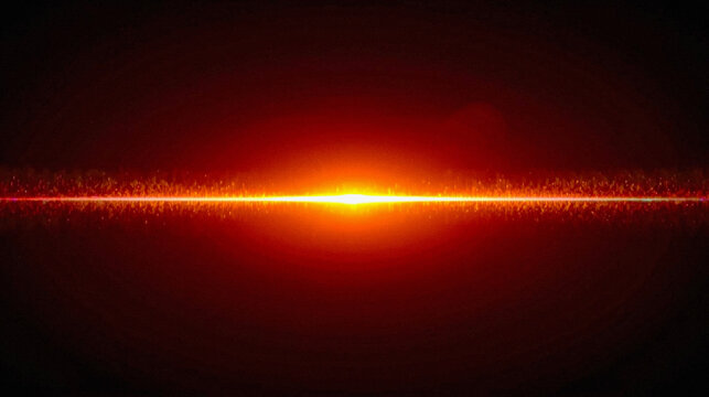 Stunning abstract red light beam flare on black background. High-quality 8K digital texture, glowing energy line for modern tech UI, cinematic motion graphics, space sci-fi wallpaper, perfect for