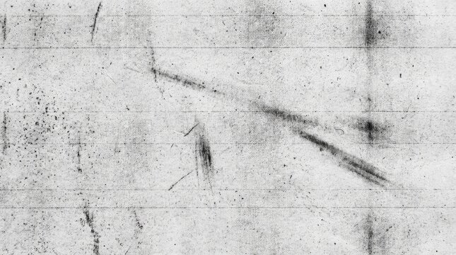 Black and white photocopy texture with smudged scanner streaks, dust, scratches and gritty xerox grain adding an archival distressed feel, ultra-realistic, no logos.