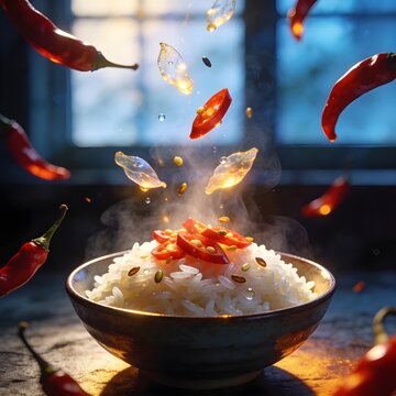 Traditional Rural New Year Feast Served on Fresh Banana Leaf with Panta Bhat and Fried Vegetables.