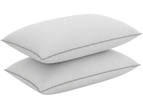Stack of two white pillows