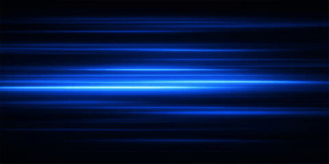 Abstract a striking composition of bright blue light streaks, artfully arranged on a dark backdrop, creating an abstract display of energy and movement. © Graph Rover