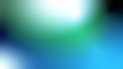 Black dark blue cyan aqua emerald green teal white retro abstract background. Color gradient ombre blend. Soft blur light glow haze shine effect. Smooth fluid shapes with vintage tone and grain noise © Background & Texture