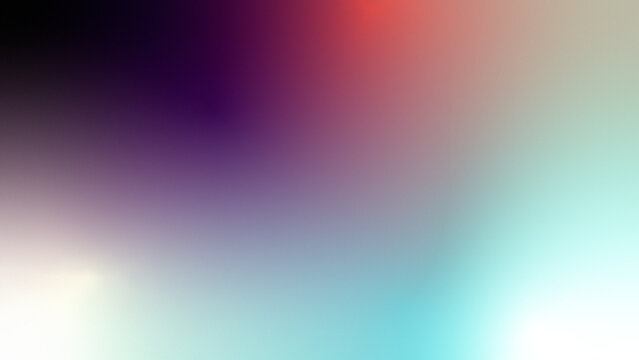 Black dark purple red orange cyan aqua teal green white retro abstract background. Color gradient ombre blend. Soft blur light glow haze shine effect. neon tones and grain noise mesh