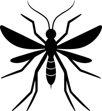 mosquito silhouette  icon vector on white background 