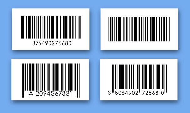 Set of bar codes variation barcode business label tag vector black product scan