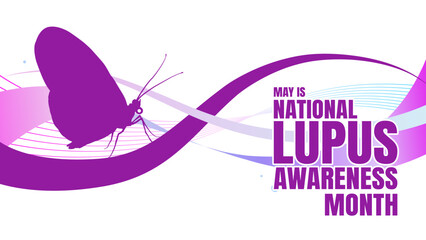 May is National Lupus Awareness Month - banner, poster, card - vector illustration © KR Studio