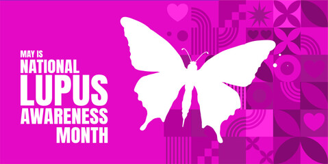 May is National Lupus Awareness Month - banner, poster, card - vector illustration © KR Studio