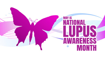 May is National Lupus Awareness Month - banner, poster, card - vector illustration © KR Studio