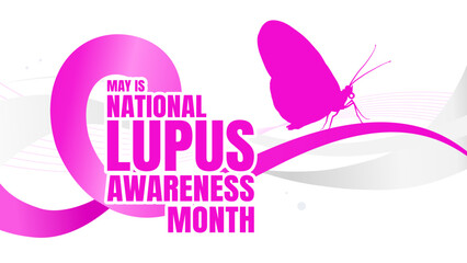 May is National Lupus Awareness Month - banner, poster, card - vector illustration © KR Studio