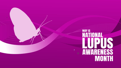 May is National Lupus Awareness Month - banner, poster, card - vector illustration © KR Studio