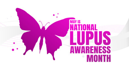 May is National Lupus Awareness Month - banner, poster, card - vector illustration © KR Studio