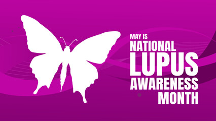 May is National Lupus Awareness Month - banner, poster, card - vector illustration © KR Studio