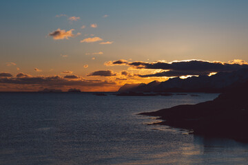 Naklejka premium Lofoten islands in winter