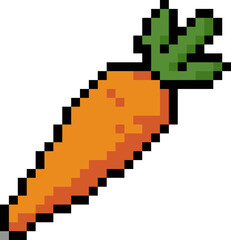 Obraz premium Orange Carrot Vegetable Health Pixel Art